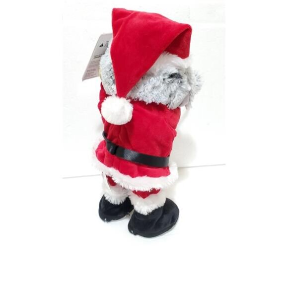 Animated  Musical African American Santa  With Trombone Christmas Decor Plush - Picture 6 of 9